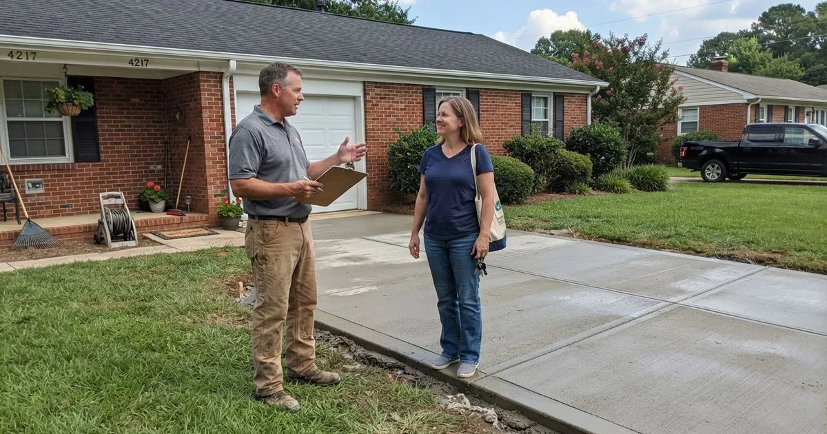 What a concrete driveway costs in North Carolina and what changes the price