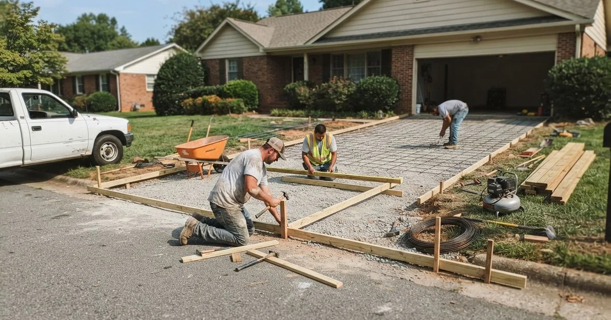 What to expect when you get a concrete driveway poured, step by step