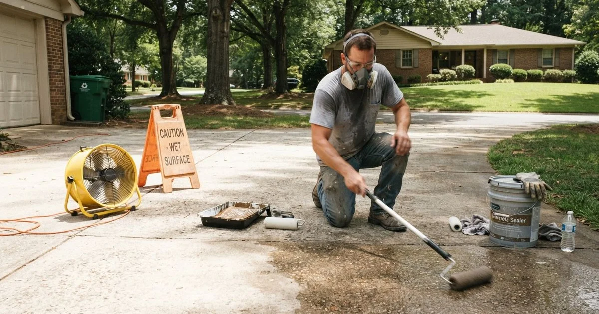 Concrete dust, sealers and curing chemicals: safety basics for homeowners